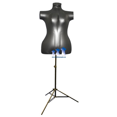 Inflatable Female Torso, Plus Size with MS12 Stand, Black